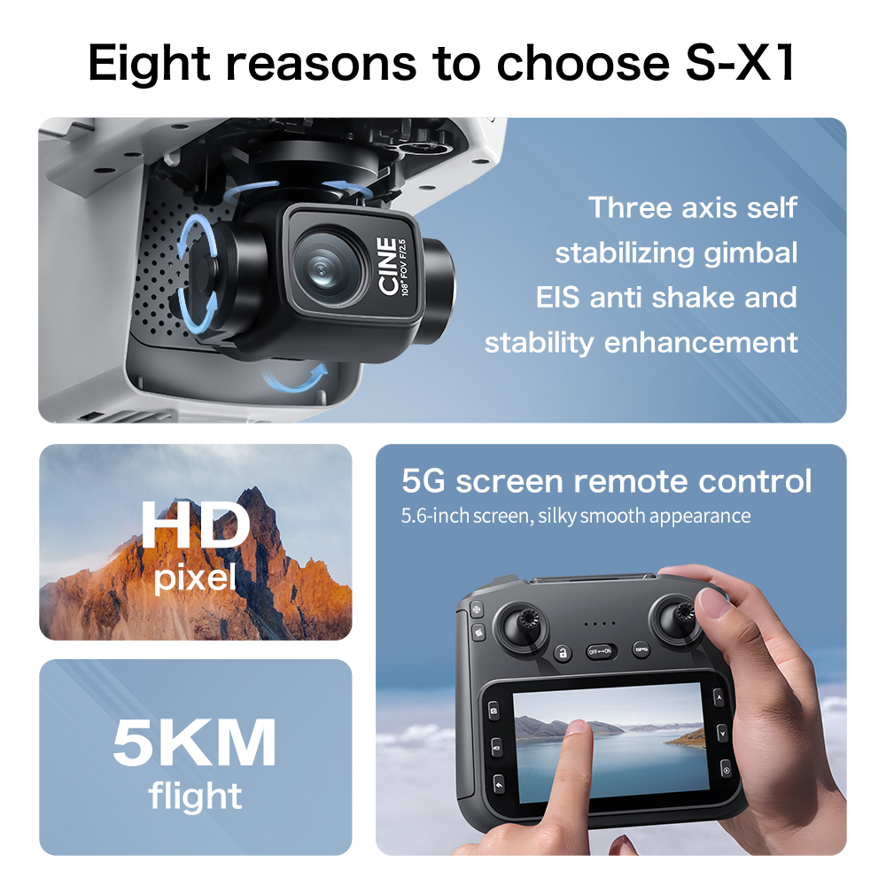 Top Deal S-X1 MAX GPS Drone 3  - Drone Thermal Imaging review and price